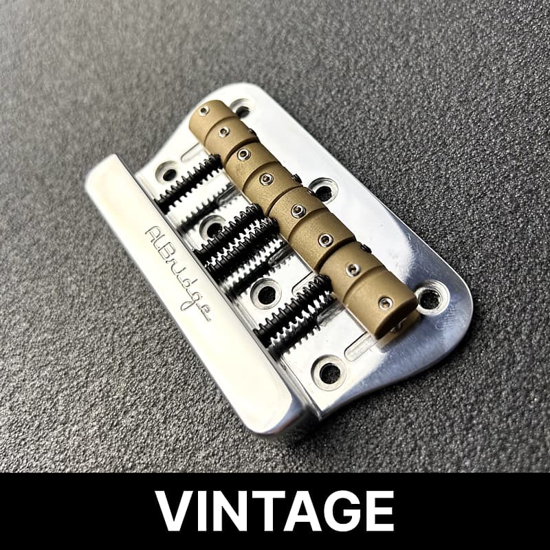 Fender MusicMaster Bass replacement AlBridge MMSV18 Vintage Bridge For Short-Scale Direct Replacement 18mm String Spacing.