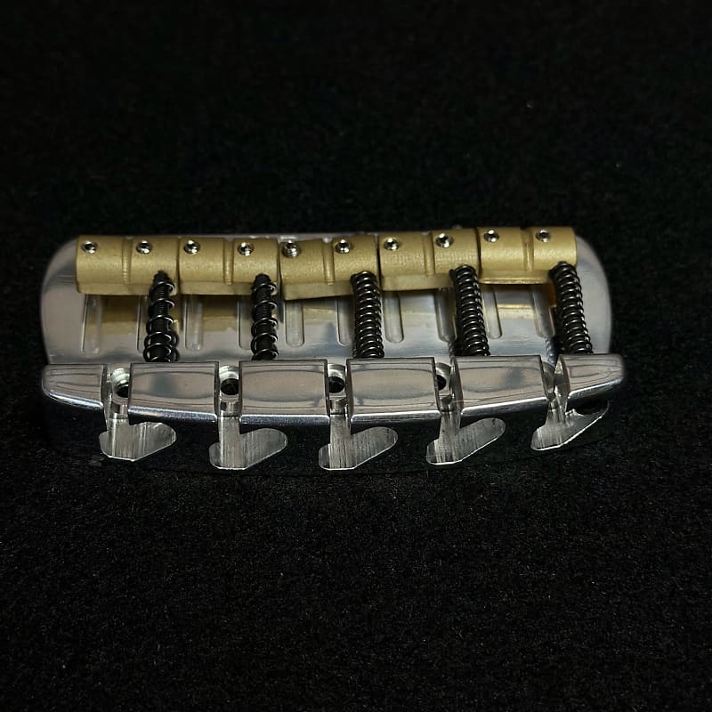 Music Man Styled Replacement AlBridge Parts QCM518B "MM Style" 5-String Bridge for Music Man, Sterling, OLP, and Overseas Style Basses