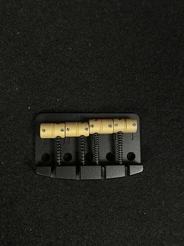 AlBridge Parts F419Q 4-String Quick Release Bridge For Jazz Bass Or Precision Electric Bass Guitars Black (F419Q-B)