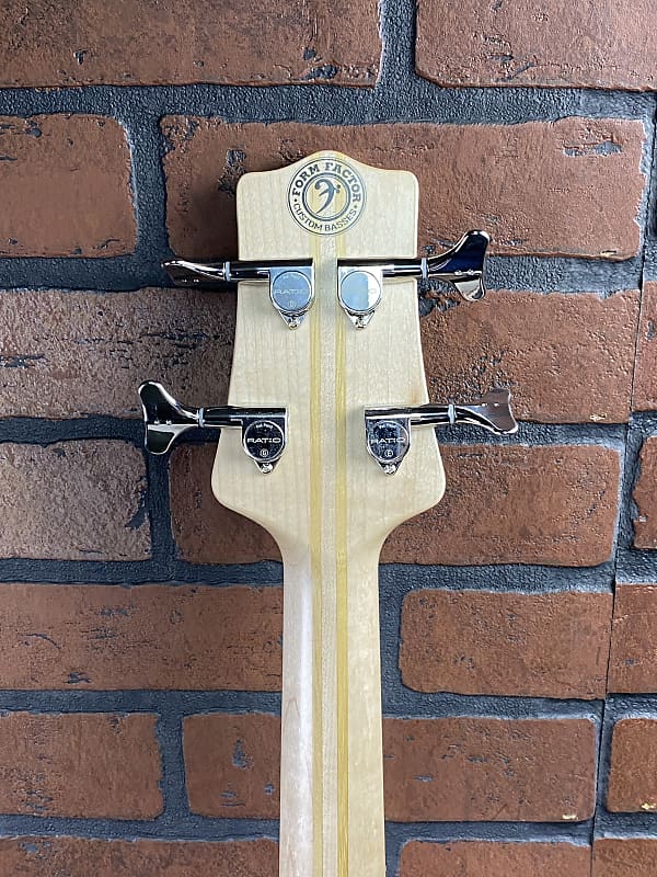 Form Factor Audio Wombat 4 Dark Red Burst 34" scale Flame maple Ratio tuners