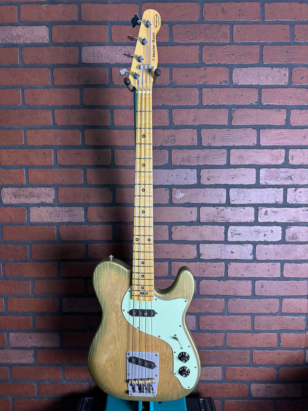 Woodcraft T. Master Telecaster Style Short-Scale Bass - Green Golden Ash