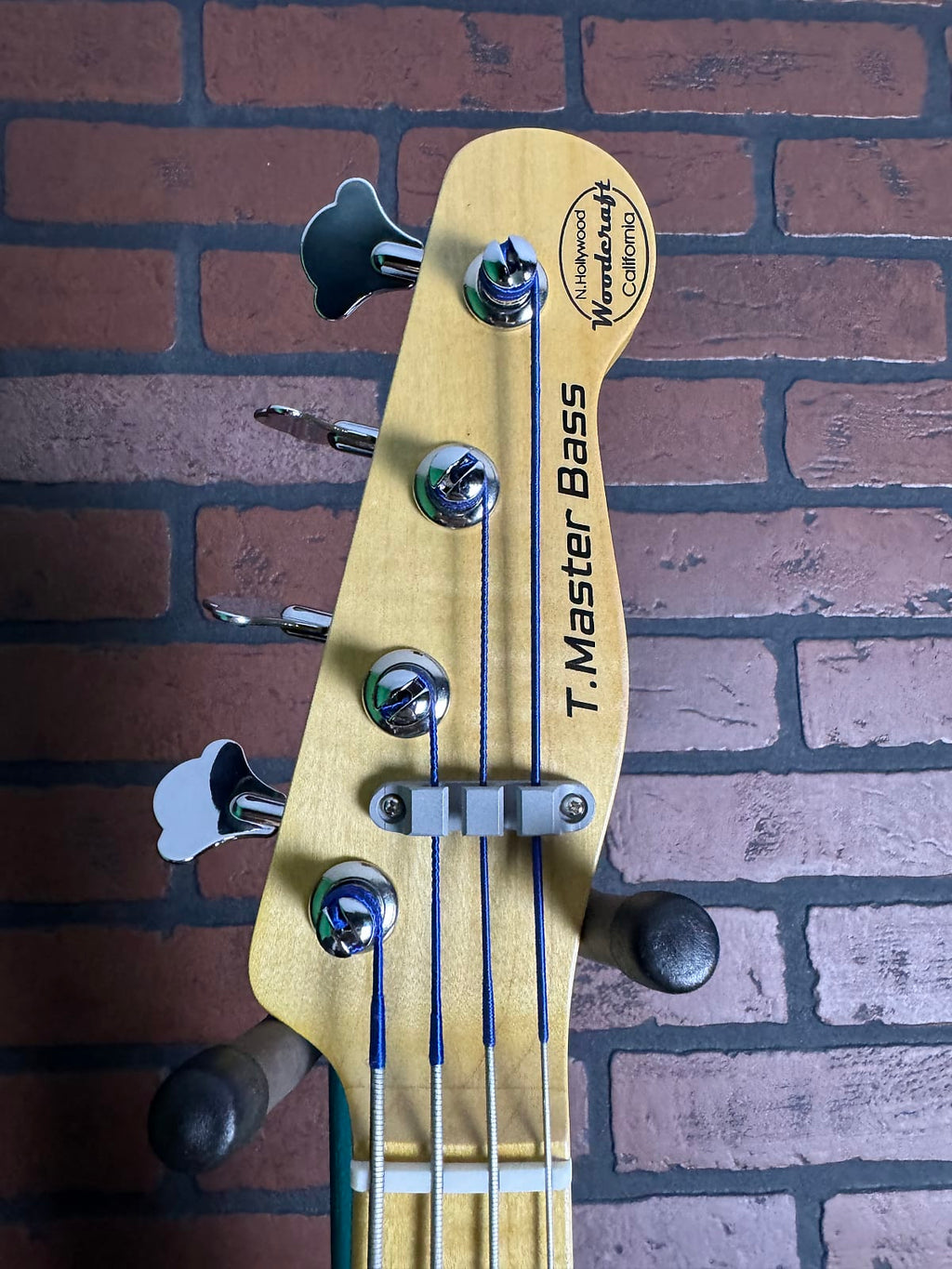 Woodcraft T. Master Telecaster Style Short-Scale Bass - Green Golden Ash