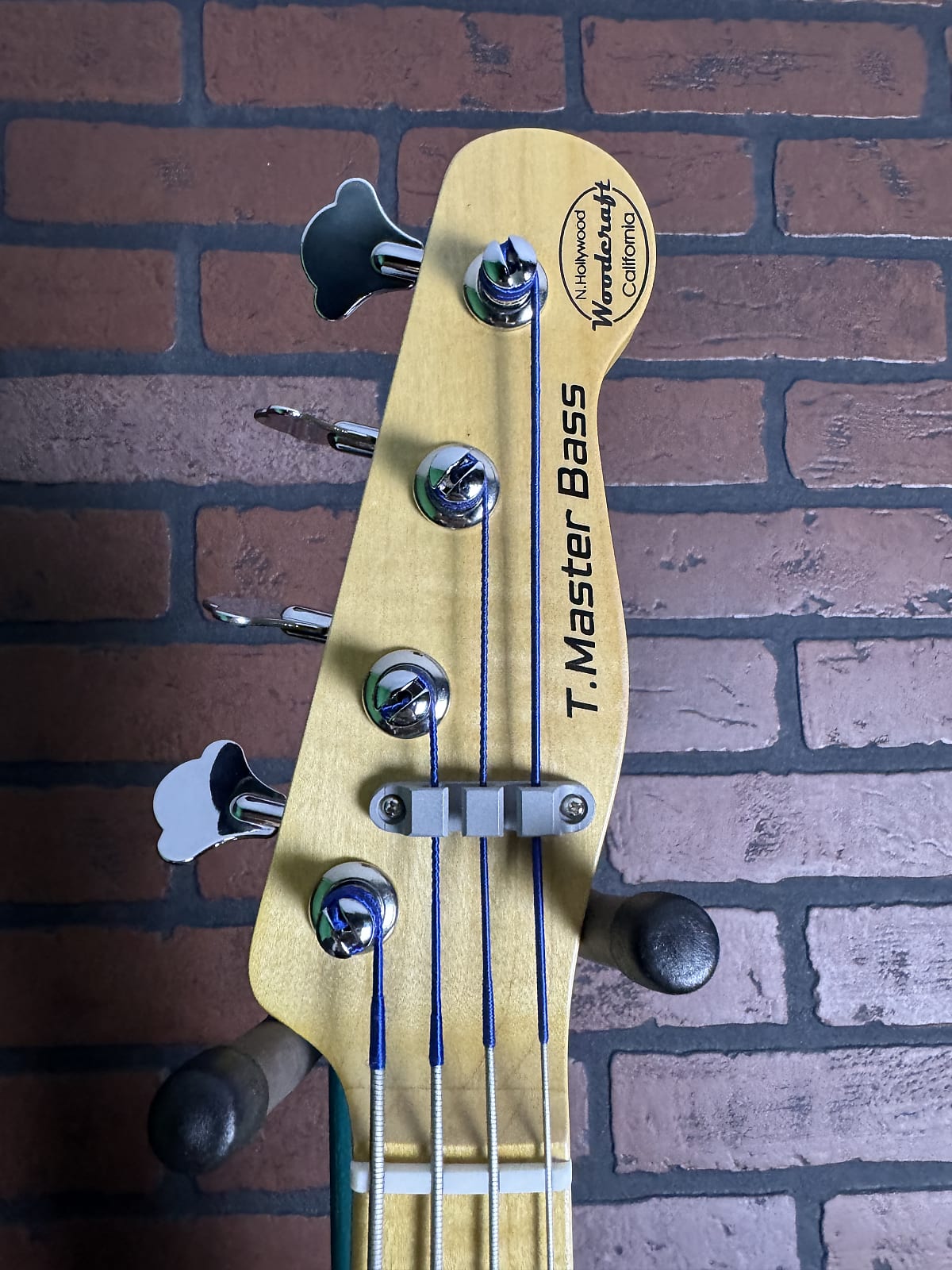Woodcraft T. Master Telecaster Style Short-Scale Bass - Green Golden Ash